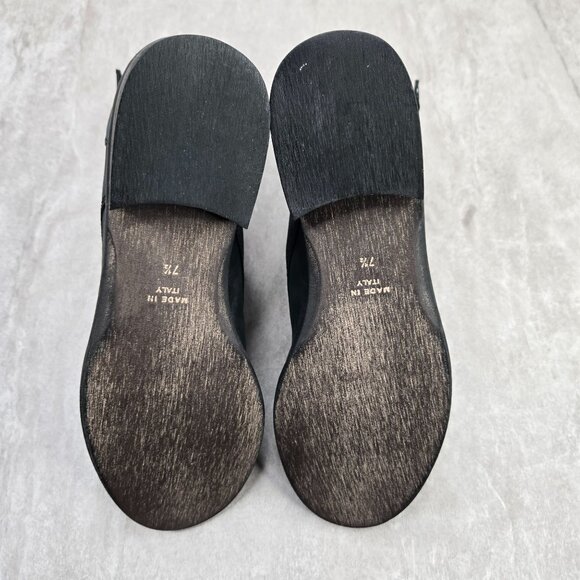 Madewell Combat Boots Leather Black Grunge Moto Lace Up Ankle Booties Size 7.5 - Picture 7 of 12